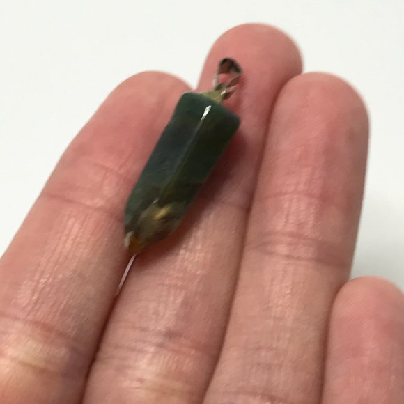 Fancy Jasper Pendulum Point Pendant - Picture 4 of 6